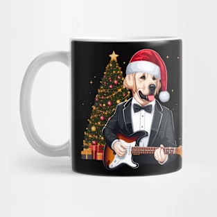 Labrador Retriever Playing Guitar Christmas Mug